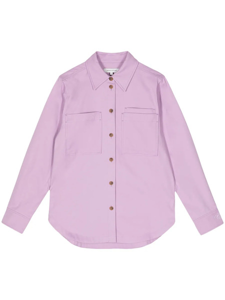  Maison Kitsuné Patch-pocket Cotton Shirt - Purple 