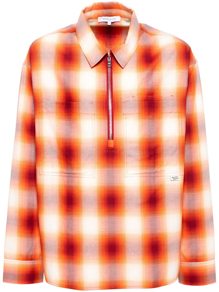  Maison Kitsuné Plaid-check Shirt - Orange 