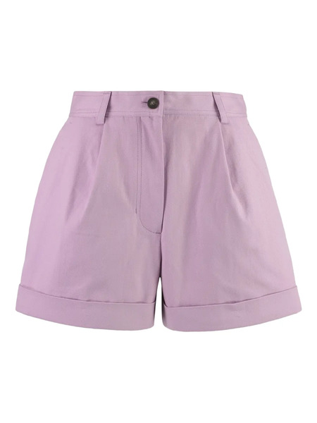 Maison Kitsuné Pleat-front Shorts - Purple 