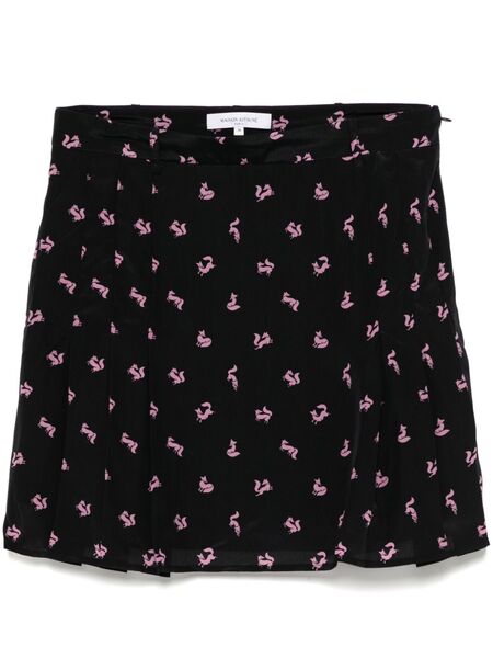  Maison Kitsuné Pleated Mini Skirt - Black 