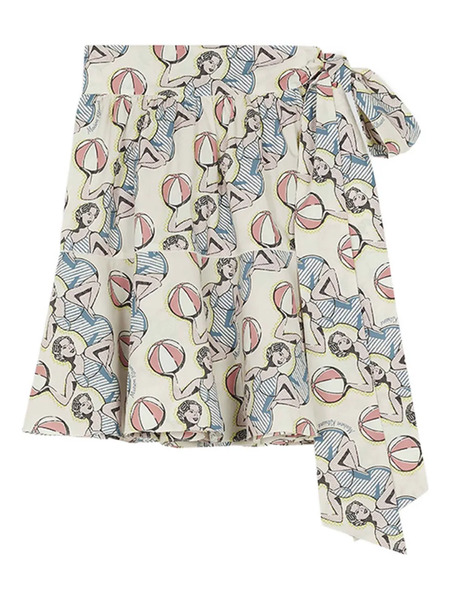  Maison Kitsuné Printed Skirt - Neutrals 