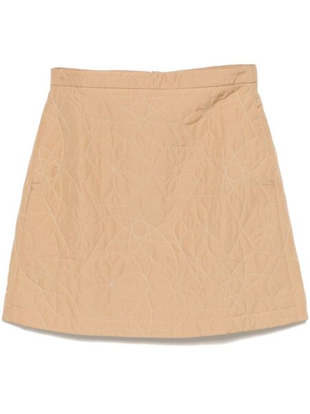  Maison Kitsuné Quilted Mini Skirt - Neutrals 