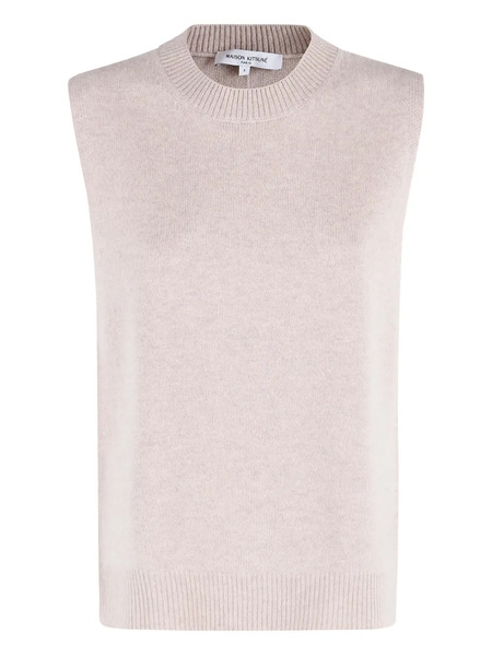  Maison Kitsuné Sleeveless Knitted Vest - Neutrals 