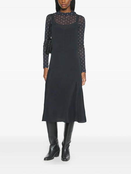  Maison Kitsuné Spaghetti-strap Midi Dress - Black 