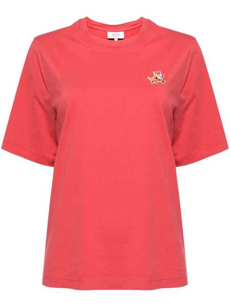  Maison Kitsuné Speedy Fox Logo Patch T-shirt - Pink 