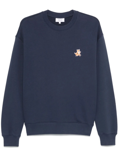  Maison Kitsuné Speedy Fox-patch Sweatshirt - Blue 