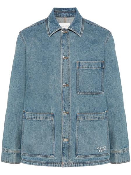  Maison Kitsuné Spread-collar Denim Jacket - Blue 