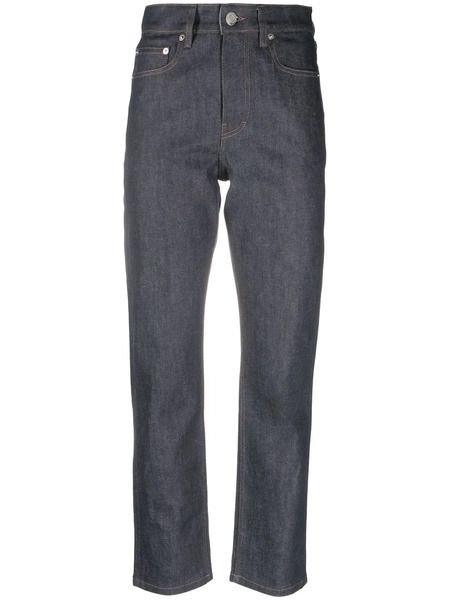  Maison Kitsuné Straight-leg Cropped Jeans - Blue 