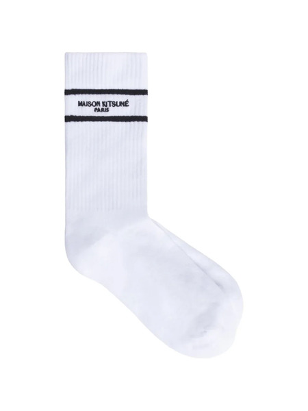  Maison Kitsuné Stripe Socks - White 