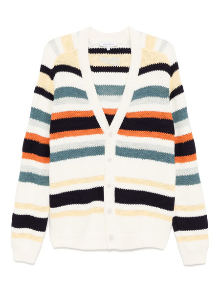  Maison Kitsuné Striped Cardigan - Neutrals 
