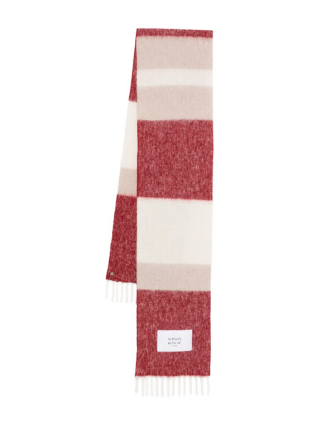  Maison Kitsuné Striped Scarf - Neutrals 