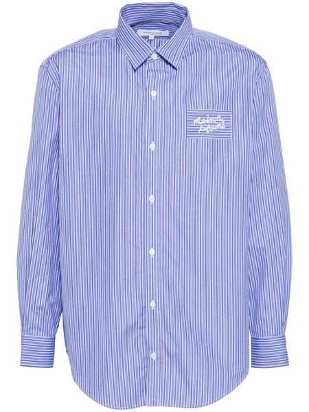  Maison Kitsuné Striped Shirt - Blue 