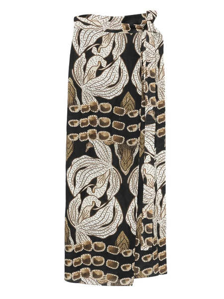  Maison La Plage Eva Midi Wrap Skirt - Black 