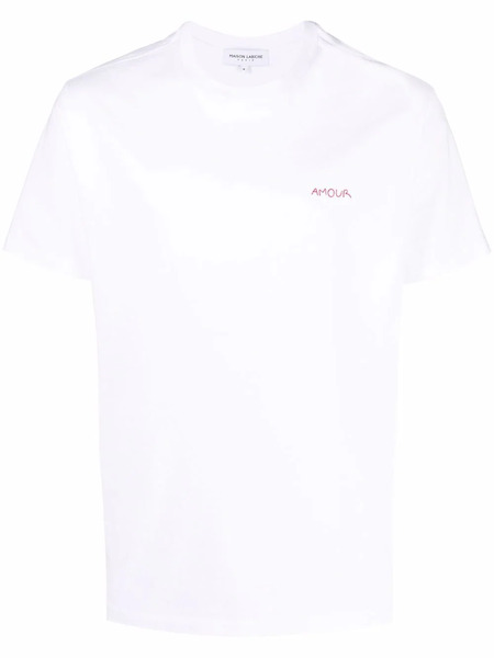  Maison Labiche Slogan Embroidered T-shirt - White 