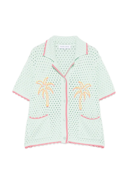  Maison Labiche Souchier Palm Crochet Shirt - Green 