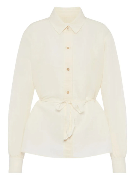  Maison Margiela Belted Long-sleeve Shirt - Neutrals 