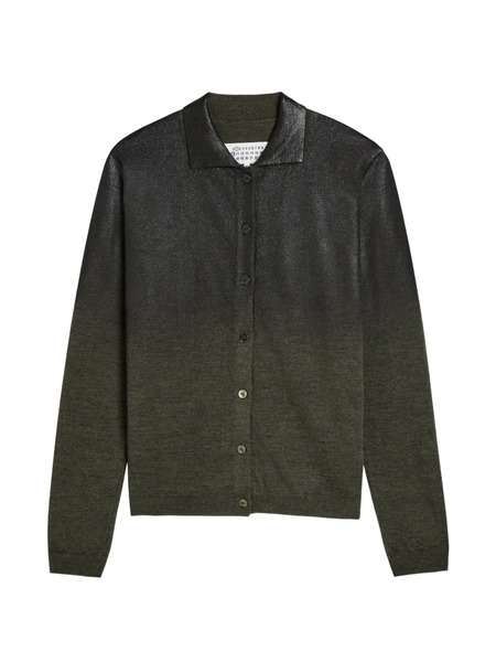  Maison Margiela Button Collar Cardigan - Green 