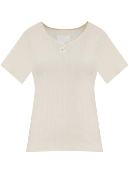  Maison Margiela Button-placket T-shirt - Neutrals 
