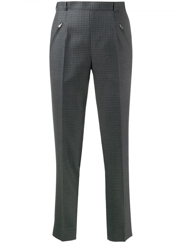 Maison Margiela Check Tapered Trousers - Grey 