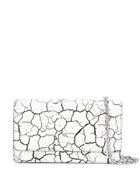  Maison Margiela Cracked-effect Clutch - White 