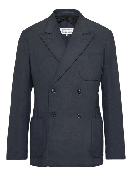  Maison Margiela Double-breasted Patch-pocket Jacket - Grey 