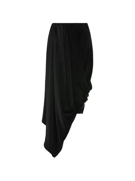  Maison Margiela Draped Midi Skirt - Black 