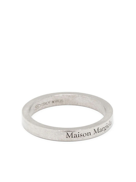 Maison Margiela Engraved-logo Ring - Silver 