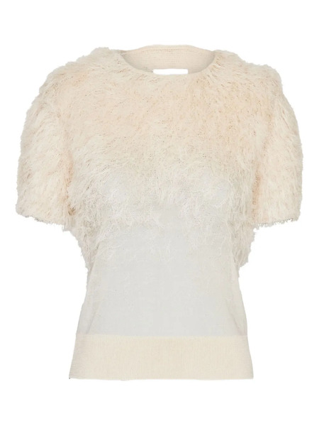  Maison Margiela Fluffy Crew-neck Top - Neutrals 