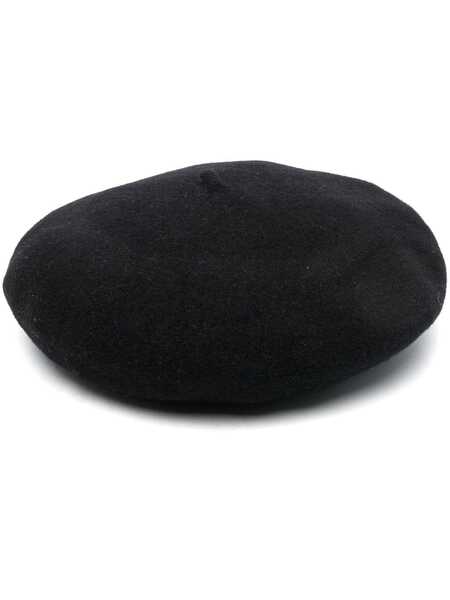  Maison Margiela Four-stitch Wool Beret - Black 