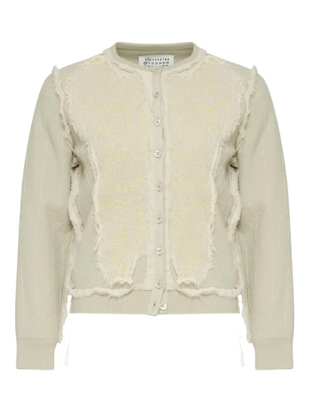  Maison Margiela Frayed Cardigan - Neutrals 