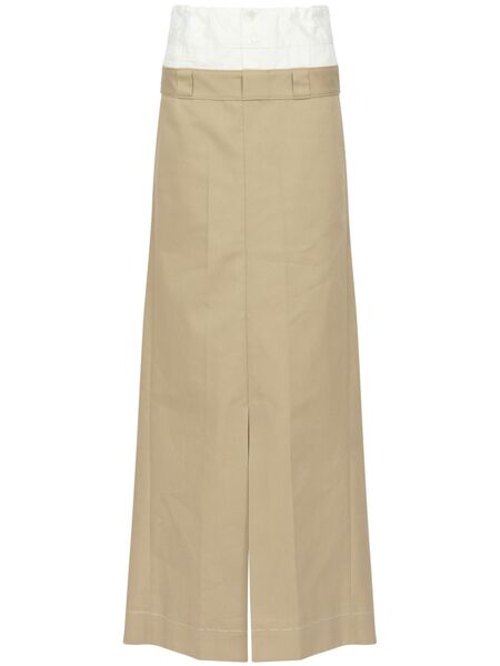  Maison Margiela High-rise Maxi Skirt - Neutrals 