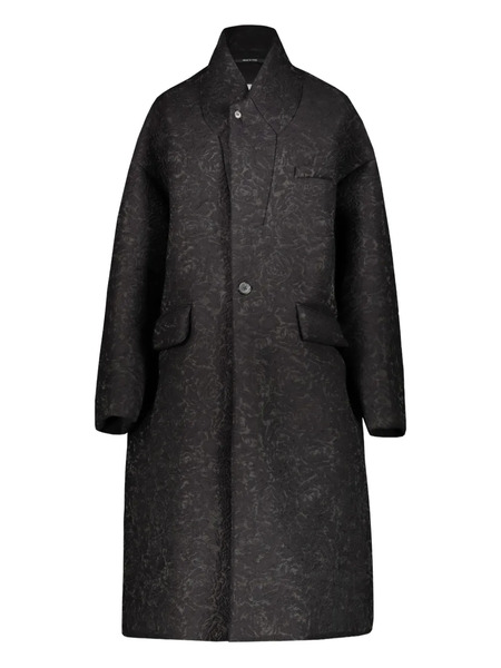  Maison Margiela Jacquard Coat - Black 