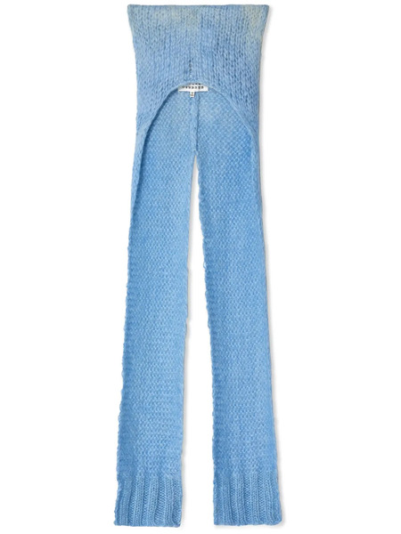  Maison Margiela Knitted Scarf Beanie - Blue 