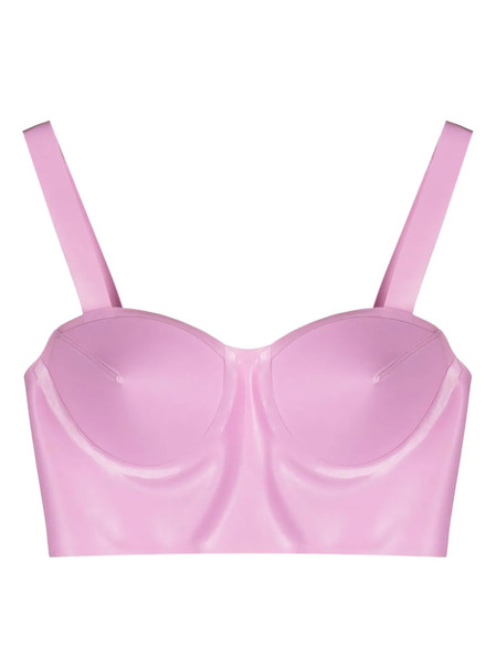  Maison Margiela Latex Balconette Bra - Pink 