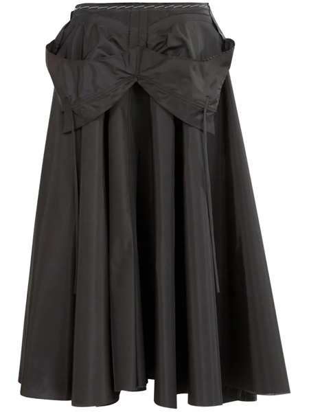  Maison Margiela Layered Flared Midi Skirt - Black 