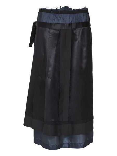  Maison Margiela Layered Midi Skirt - Black 