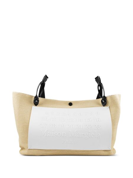  Maison Margiela Logo-patch Tote Bag - Neutrals 