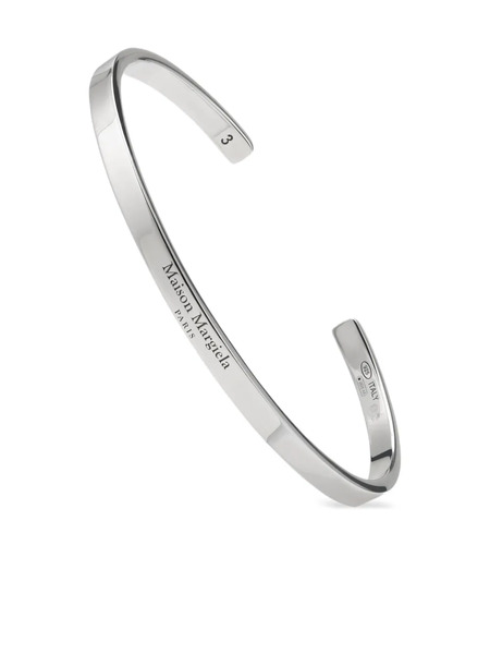  Maison Margiela Logo Reference Cuff Bracelet - Silver 
