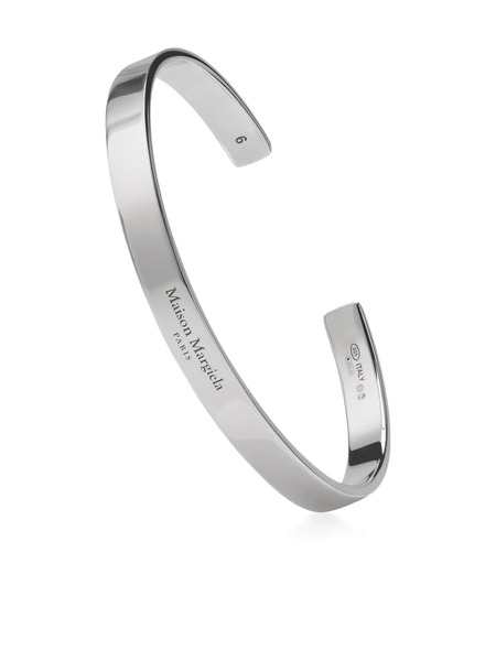  Maison Margiela Logo Reference Cuff Bracelet - Silver 