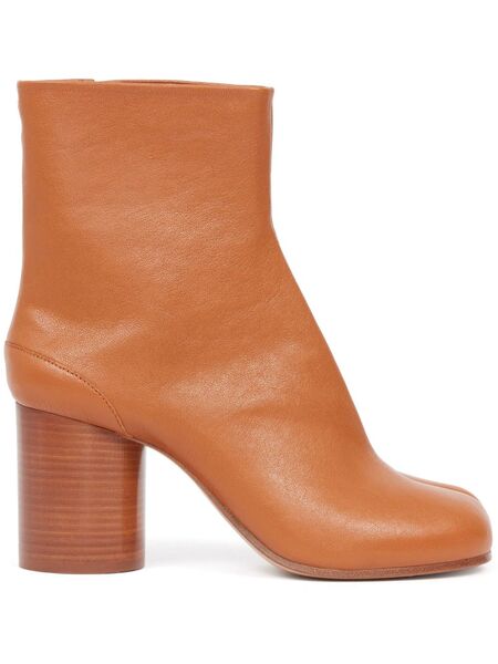  Maison Margiela 80mm Tabi Ankle Boots - Orange 