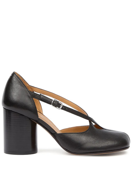  Maison Margiela 80mm Tabi Straps Pumps - Black 
