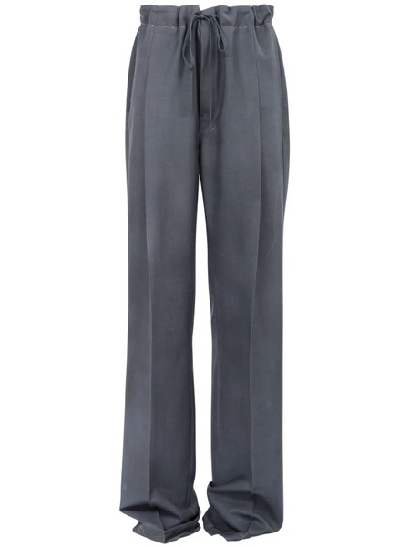 Maison Margiela Moiré-effect Straight-leg Trousers - Grey 