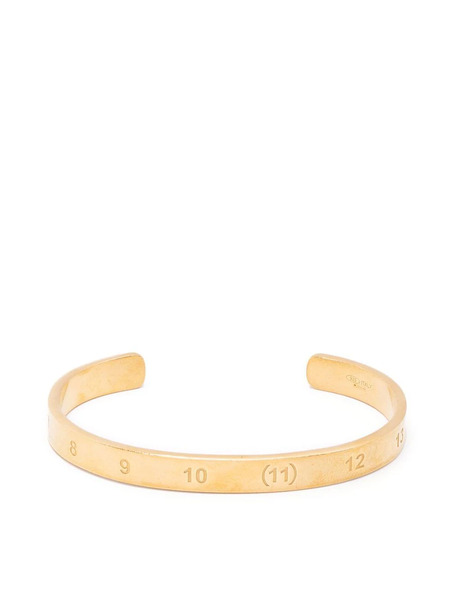  Maison Margiela Numerical Engraved Cuff Bracelet - Gold 