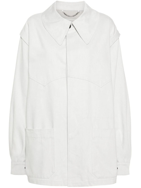  Maison Margiela Oversize-collar Denim Jacket - Grey 