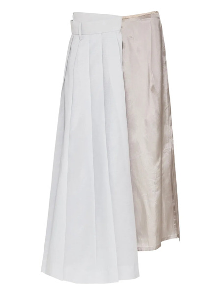  Maison Margiela Pleated Midi Skirt - Neutrals 