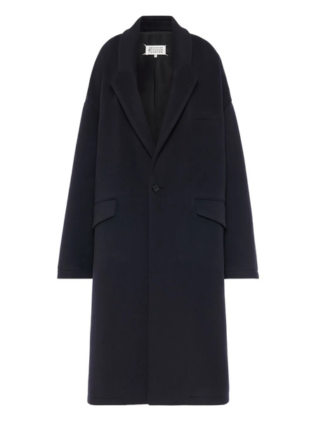  Maison Margiela Pocket Single-breasted Coat - Blue 