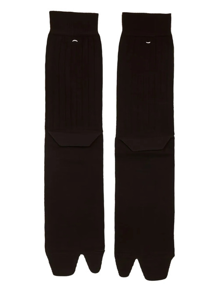  Maison Margiela Ribbed Split-toe Socks - Black 