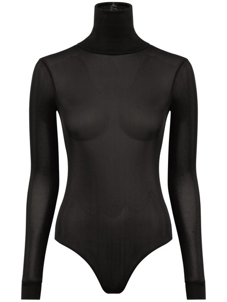  Maison Margiela Roll-neck Long-sleeve Bodysuit - Black 