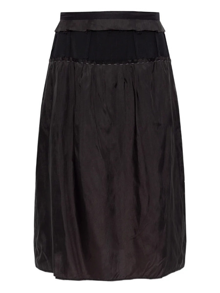  Maison Margiela Ruffled Midi Skirt - Black 