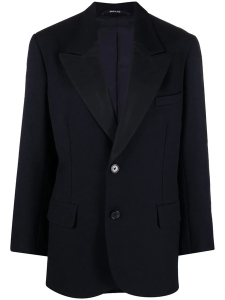  Maison Margiela Single-breasted Oversized Blazer - Blue 